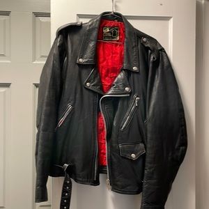 Men’s vintage black motorcycle jacket